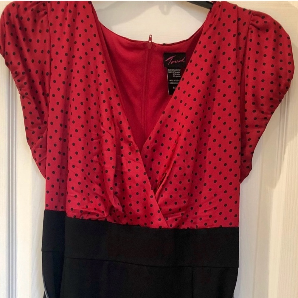 Torrid Red and Black Polka Dot Dress